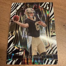 Tyler Shough 2025 Panini RC Select Zebra Shock Prizm Saints Premier Level 🦓🤯