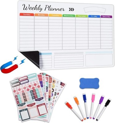Otraki Wochenplaner Magnetisch A3, Wochenplaner Abwischbar 42×29.5cm Whiteboard