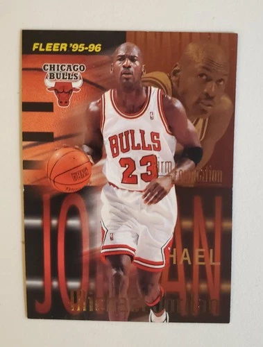 1995-96 Fleer Michael Jordan Card #323 Chicago Bulls NBA Basketball HOF