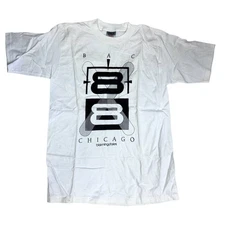 VTG 80s Oneita Power BAC Chicago Bloomingdale’s Promo T-Shirt L 40 Chest 88