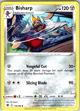 Bisharp 116/189 Uncommon Regular Card SWSH10: Astral Radiance Pokemon TCG LP