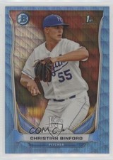 2014 Bowman Prospects Chrome Blue Wave Refractor Christian Binford #BCP29 i6j