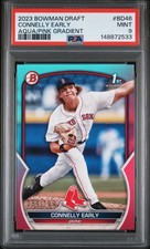 2023 BOWMAN DRAFT AQUA/PINK GRADIENT #BD46 CONNELLY EARLY 84/199 PSA 9