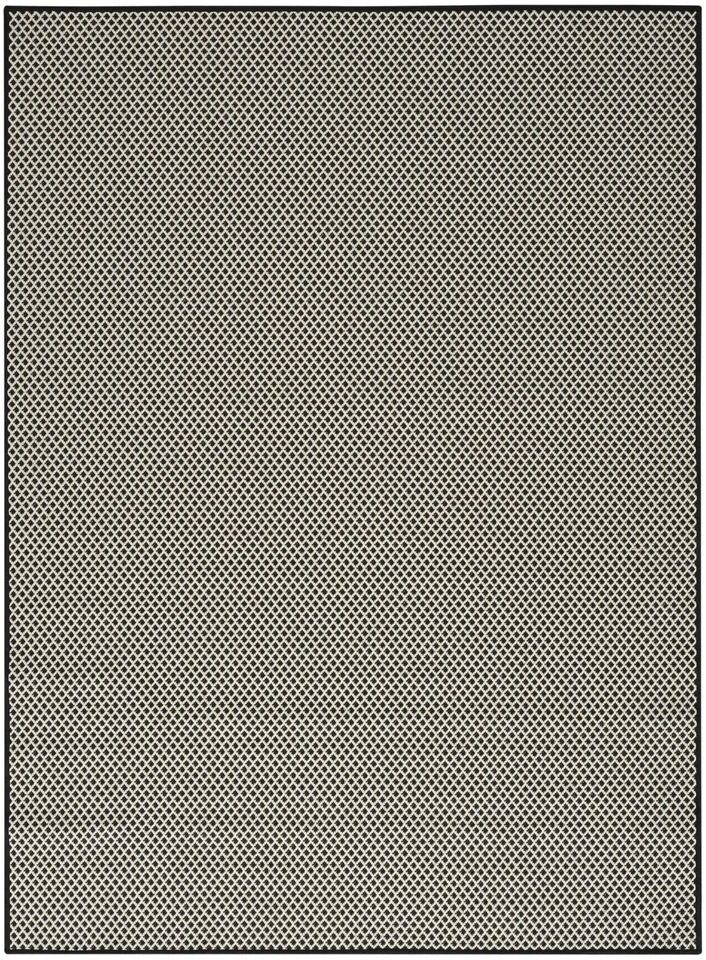 Alfombra Home Courtyard negra blanca 5' x 7' - Fácil de limpiar, sin desprendimiento, cama R... Foto 4 de 4