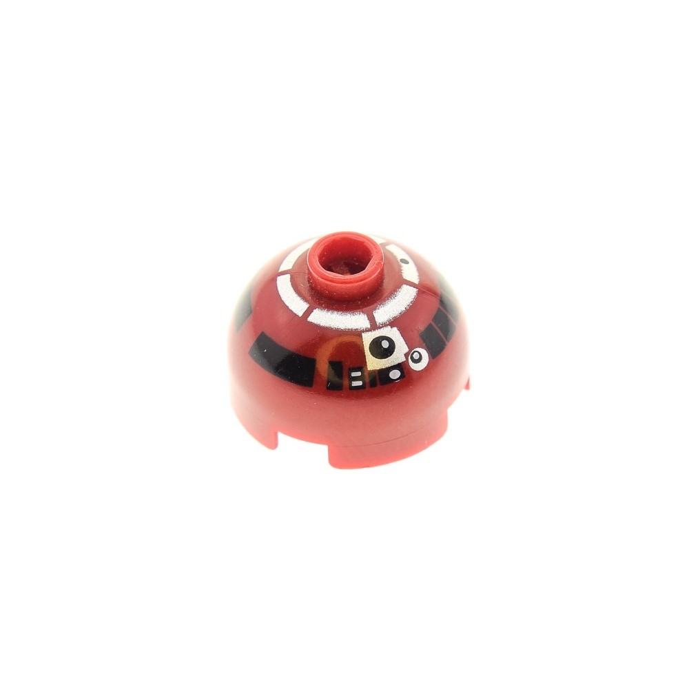 1X Lego Round Brick 2X2X1 Dark Red Astromech Droid R4-P17 Star Wars 553Px4