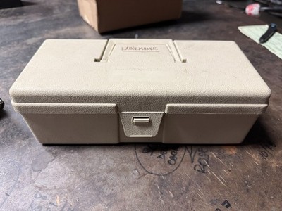 Vintage DYMO 1570 Chrome Embossing Label Maker Case Extra Wheels Tested