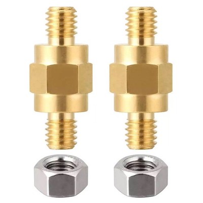 2pcs 3/8''-16 Male Thread Side Post Brass Stud For 3/8'' Nut Inner Diameter
