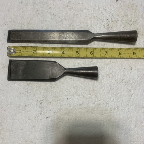 2 Vintage PEXTO abgeschrägte Steckmeißel, 1” & 1 1/2” USA 🇺🇸 schön!