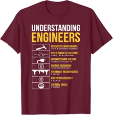 Understanding Engineers Funny Sarcastic Engineering Unisex T-Shirt