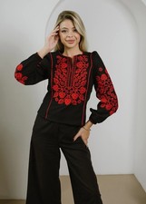 Woman Vyshyvanka Ukrainian embroidery embroidered blouse Linnen