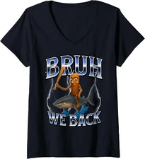 Italian Brainrot Back to School Meme Character Ladies' V-Neck Tshirt