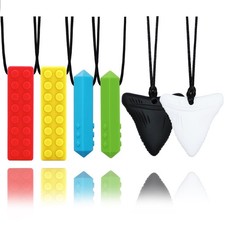 Chewy Necklaces for Sensory Kids, 6 Pack Chew Necklaces for Sensory Boys and ...