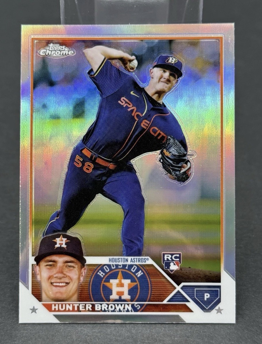 2023 Topps Chrome Baseball Hunter Brown #197 Refractor (RC) Rookie