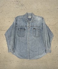 VTG/Y2K Calvin Klein Denim Button Up Shirt - Denim- Size - Large