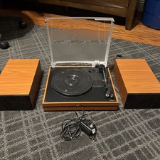 Vinyl Record Player With 2 External Speakers With Bluetooth And Built In Phono