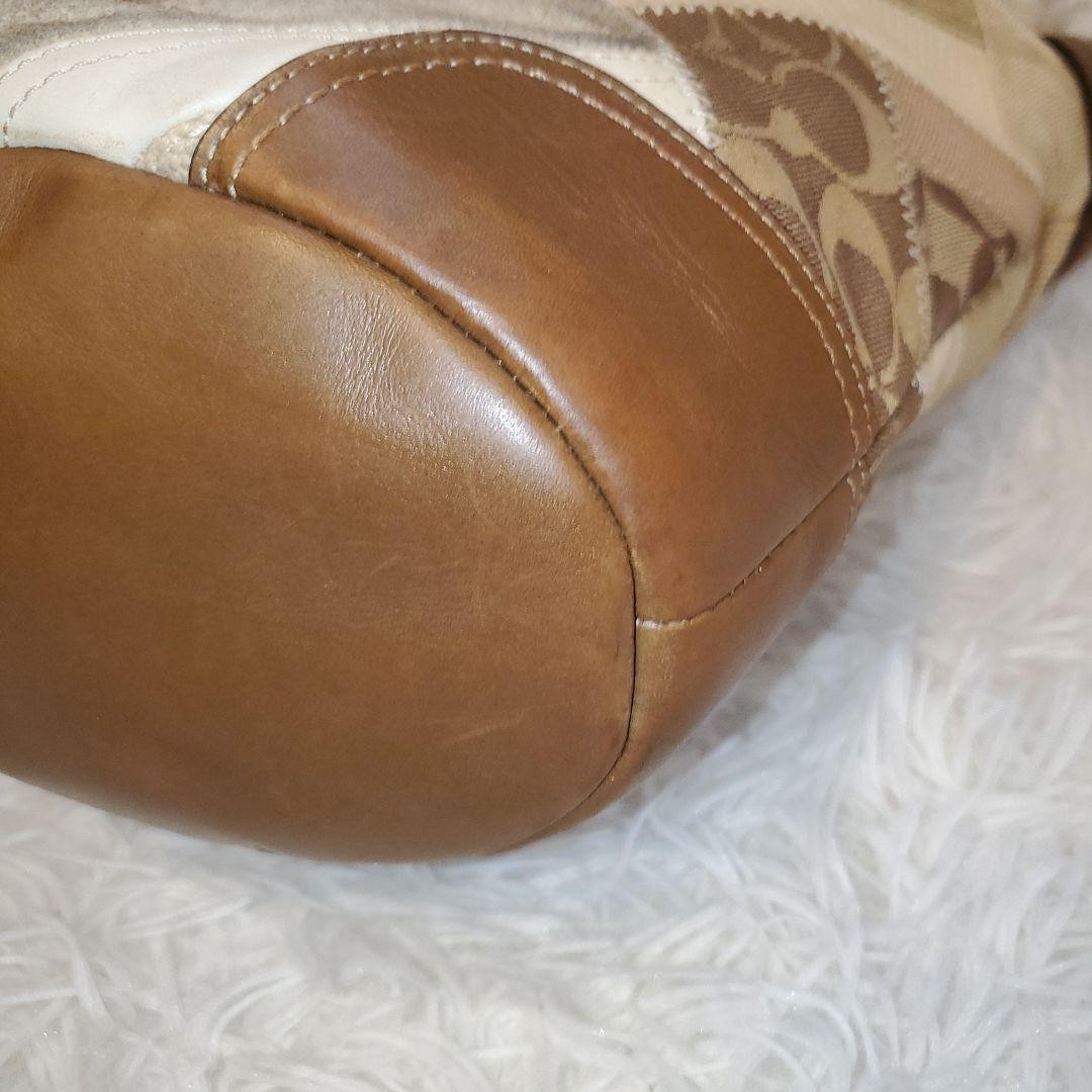 COACH Shoulder Bag Patchwork Bucket Signature Mul… - image 19