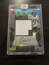 2022 Panini Select Prime Selections Signatures Garrett Wilson Tie-Dye Prizm /25
