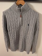 Ralph Lauren Quarter Zip Grau M