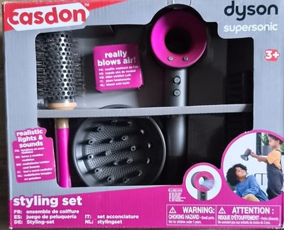 Casdon Dyson Supersonic Styling-Set Kinder Spielzeug-Haartrockner mit Zubehör 3+