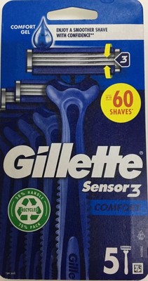 #ULTIMATE Gillette Sensor 3 Komfort Comfortgel 5 Rasierer versandkostenfrei