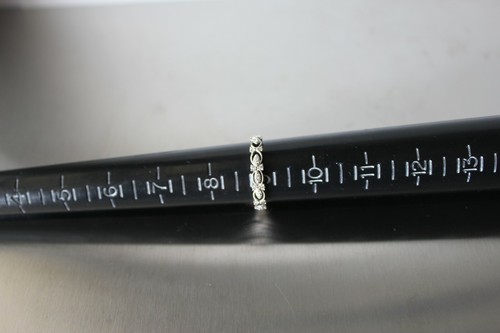 Anillo de boda genuino de oro macizo de 14 k con diamantes de 0,15 quilates de SHANE CO con aprox. $800 ~ talla 9 - Imagen 6 de 11