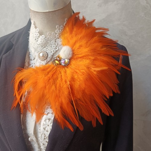 Rhinestone Feather Epaulet Brooch Shoulder Board Carnival Stage Costume Sewing - Picture 15 of 17