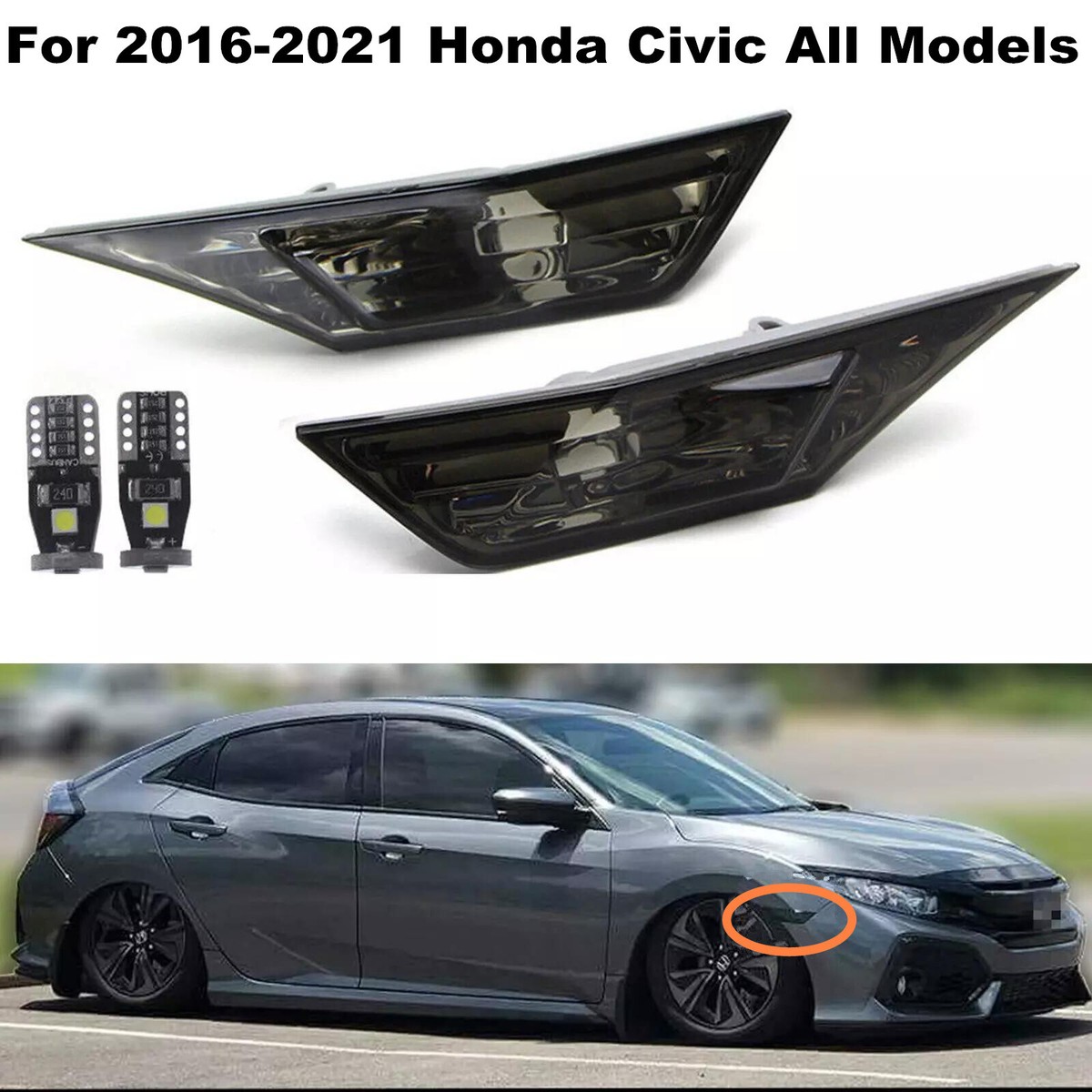 KiT 2 Indicatori Frecce Laterali LED Dinamici VW Golf 3 1996-1997