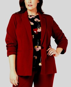 plus size red blazer jacket