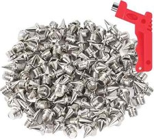 100 Pcs 1/4 Inch Stainless Steel Track and Cross Country Spikes w/ Spike Wrench