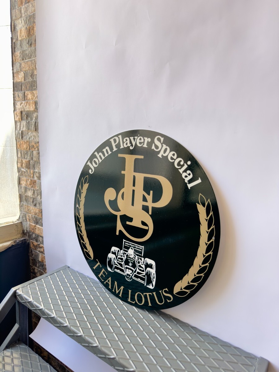 Vintage John Player Special Team Lotus Heavy Metal Sign