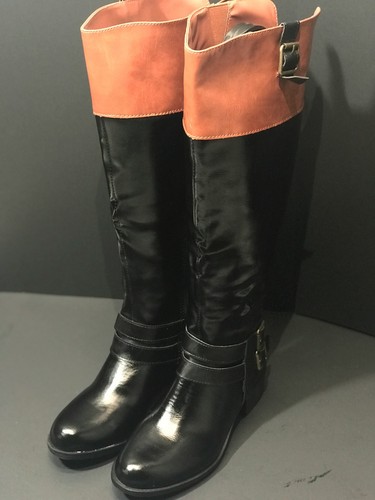 NEW RAMPAGE RAM-INGRED WOMENS BOOTS BLACK/COGNAC SIZE 7 W - Picture 3 of 7