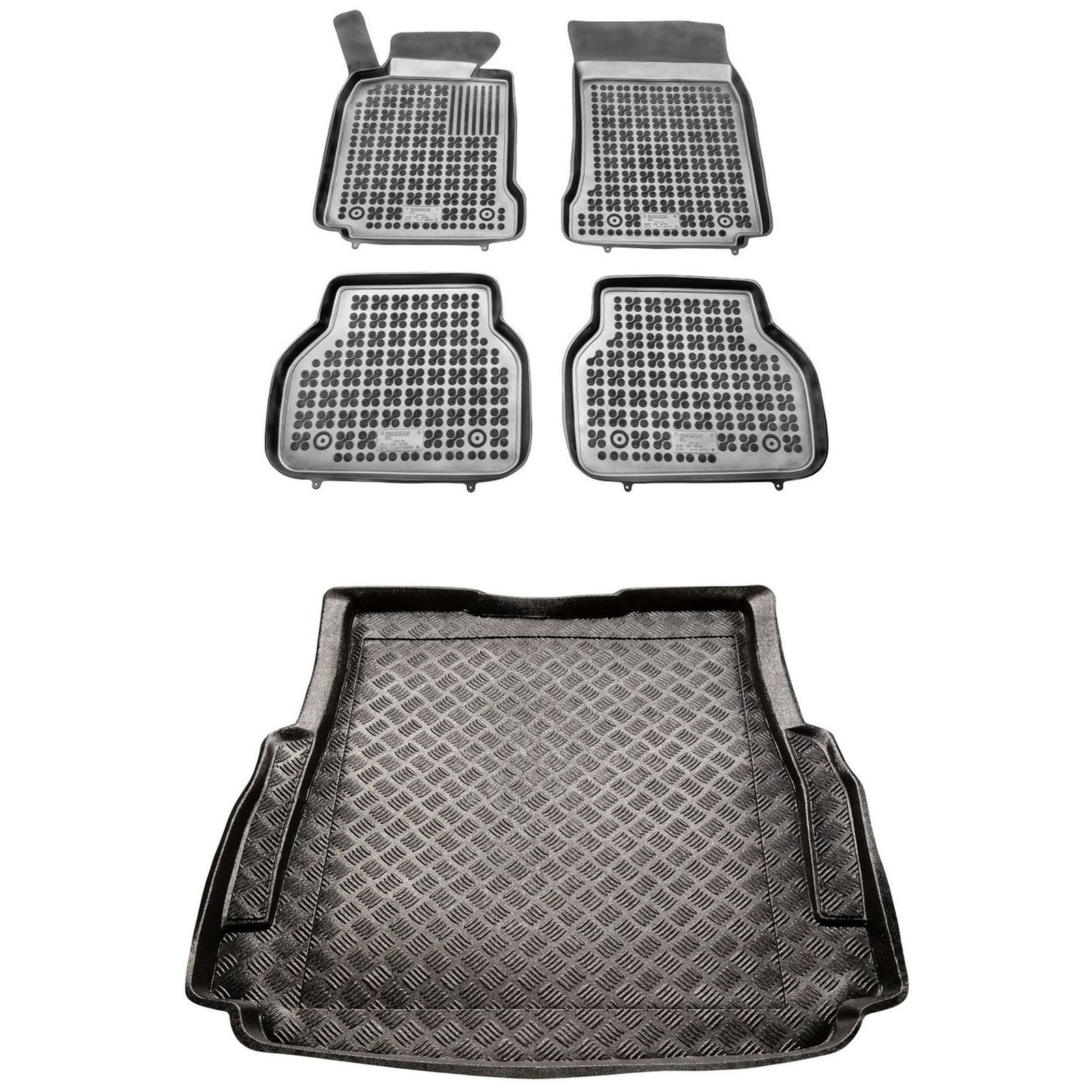 Tapis de sol étanches et bac de coffre PE antidérapant pour BMW E39 1995