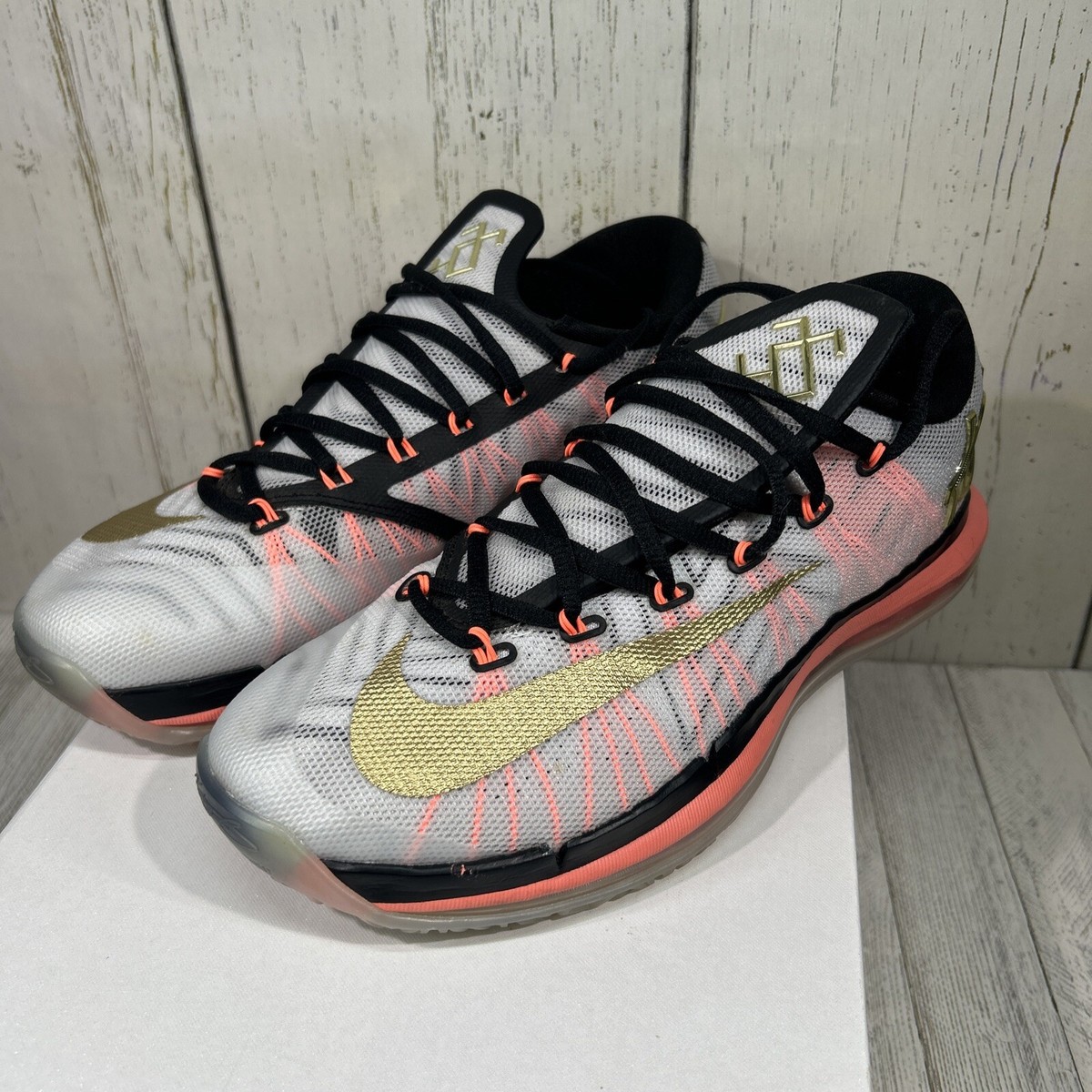 Nike KD Elite Gold Metallic 2014 Retro Classic Basketball Men Size W/Box