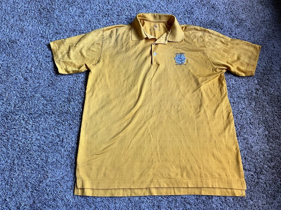 Vintage Ben Hogan Golf Polo Shirt Medium Whistling Straits Golf Resort Yellow - Image 4 of 4