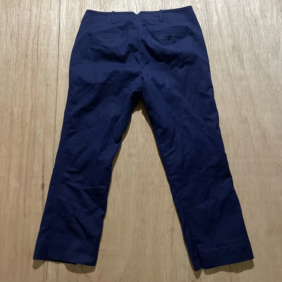 Pantalones chinos vintage para mujer Lauren Ralph Lauren talla 10 azul marino plisados Foto 4 de 4