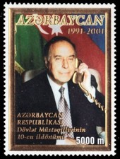 AZERBAIJAN 723 - Independence 10th Anniversary "President Aliyev" (pb76445)