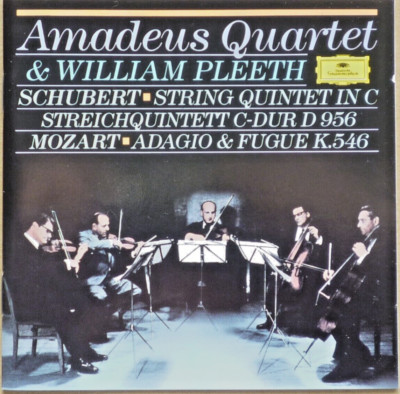 SCHUBERT:Streichquintett.MOZART:Adagio & Fuge. Amadeus Quartett.1988 DG CD. Exc.