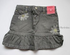 Gymboree Flower Showers Daisy Grey Ruffle Denim Jean Skirt Girls 3 4 8 NEW NWT