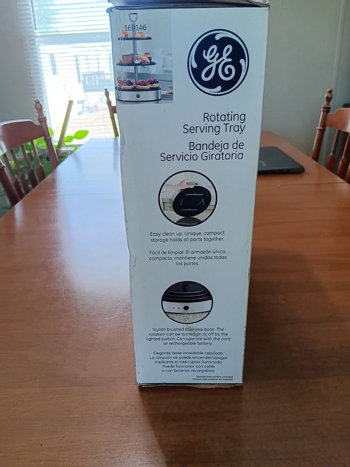 GE Rotating Serving Three Tier Tray Plug In or Battery Power 169146 New - Image 2 of 3