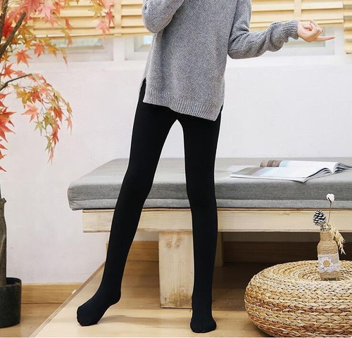 Winter Kid Girl Warm Fleece Lined Thick Leggings Stretchy Thermal Pants Trousers - Picture 15 of 22