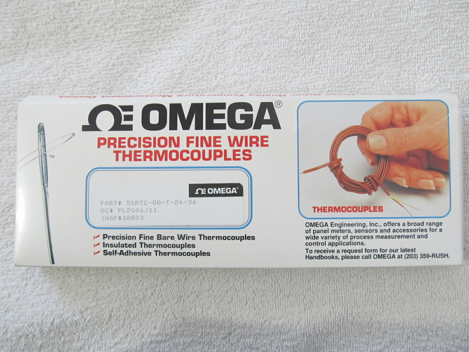 4 pcs. Omega 5SRTC-GG-T-36 Thermocouple T type, 36" long, 260°C