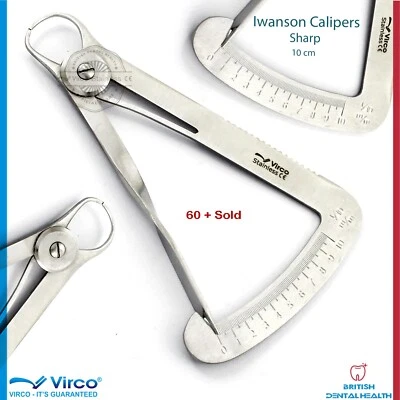 VIRCO SPRING WAX CALIPERS IWANSON CROWN GAUGE MEASURING 1-10 MM DENTAL JEWELLERS