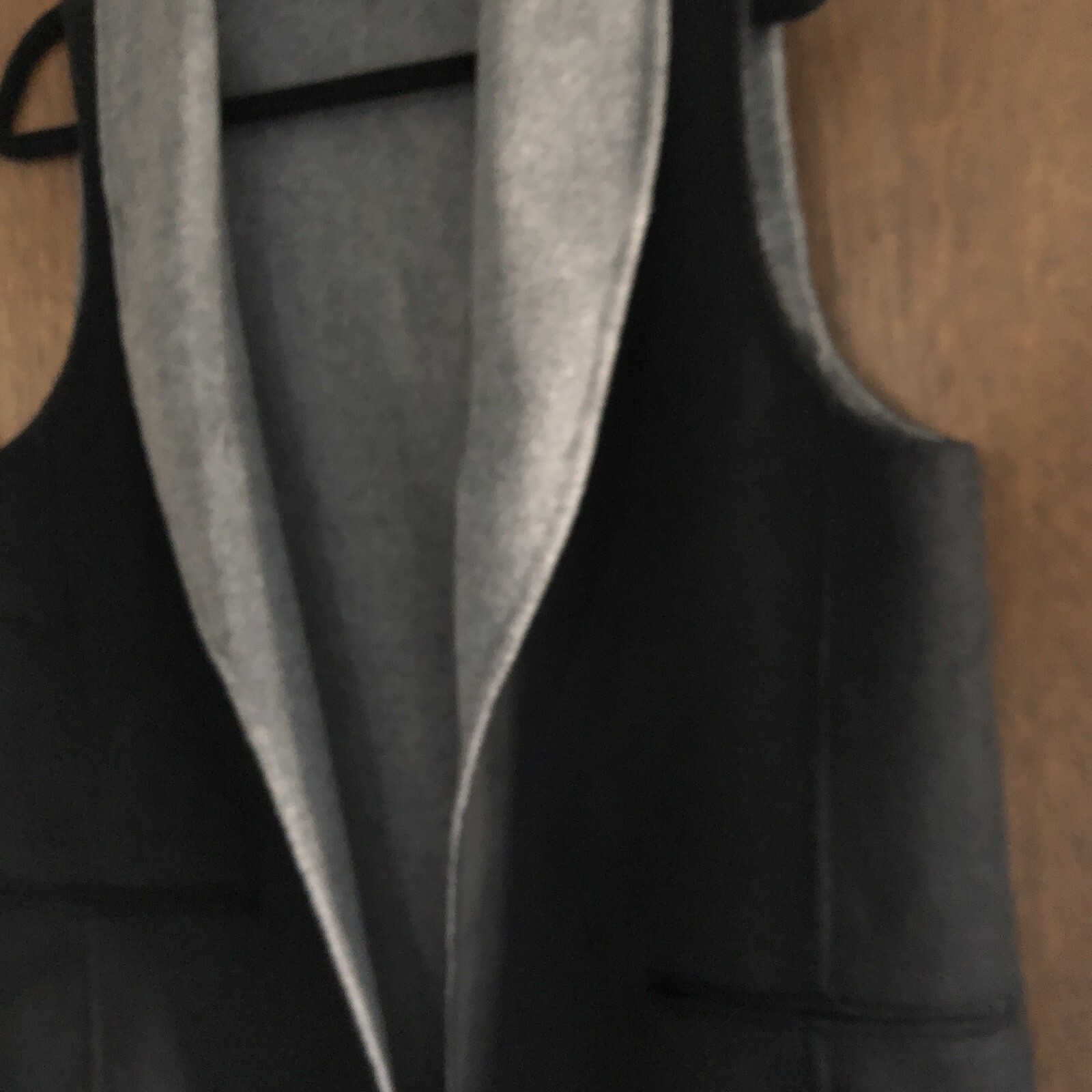 talbots medium double face open sweater vest blac… - image 7