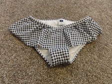 GIRLS JANIE AND JACK BLUE GINGHAM RUFFLE BATHING SUIT BIKINI BOTTOM SIZE 7