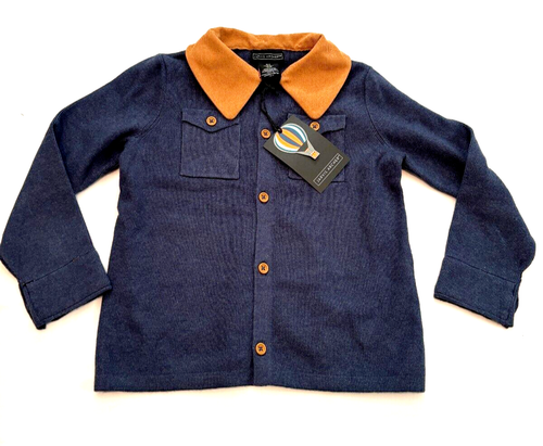 Jarvis Archer Collared Blue Button-up Cardigan Sweater Boys Size 5 - Picture 7 of 7
