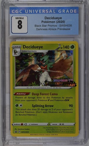 CGC 8 Decidueye - (Prerelease) SWSH035 SWSH: Sword & Shield Promo Cards Holo - Picture 1 of 2