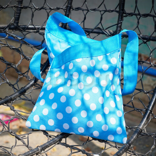 Shoulder Peg Bag Polka Dot Blue Waterproof Laundry Airer Holder, 24 Wooden Pegs - Picture 8 of 14