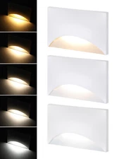 3 Pack 5CCT 120V LED Step Lights, Dimmable Stair Lights Indoor Outdoor, White