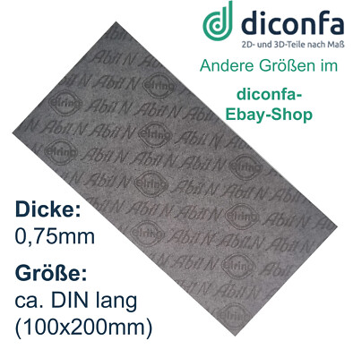 diconfa Dichtungspapier Bogen Elring ABIL N DIN lang 100x200mm - 0,75mm stark