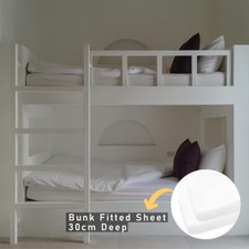 Pack of 2,4 Percale Bunk Bed Fitted Sheet 2FT 6" Bedding Size 30cm Deep BedSheet